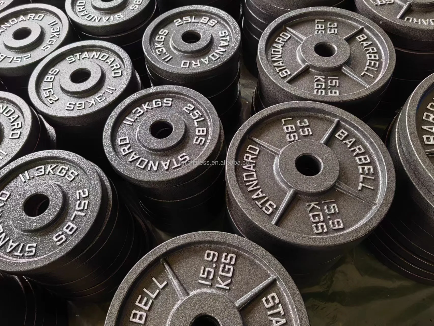 Uniq Cast Iron Plate 2-Inch Center Hole Standard Barbell Weightlifting Barbell Plate Weight Disc Plate