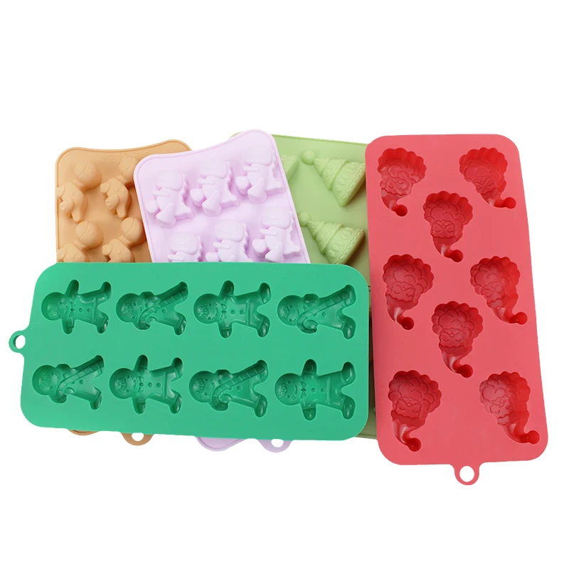 silicone Christmas Gingerbread Man Candy Mold Silicone Mold Cookie Chocolate Baking Cake Mould Christmas Biscuits Cookie