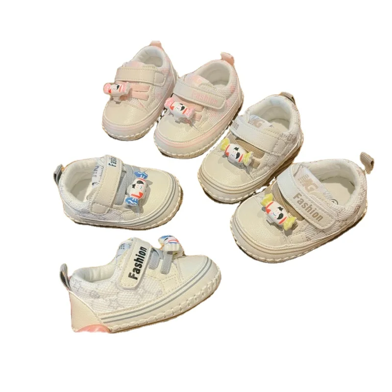 0 -1 year old cute candy shoes for boys and girls, breathable mesh shoes, wear-resistant tendon sole toddler shoes