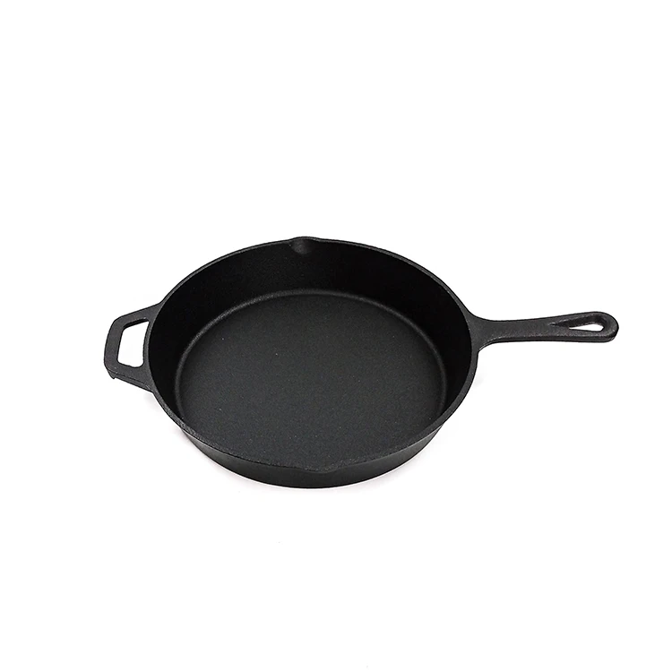 High Quality Nonstick black Pre-seasoned non stick  frying pan cast iron suitable for many kinds of stoves