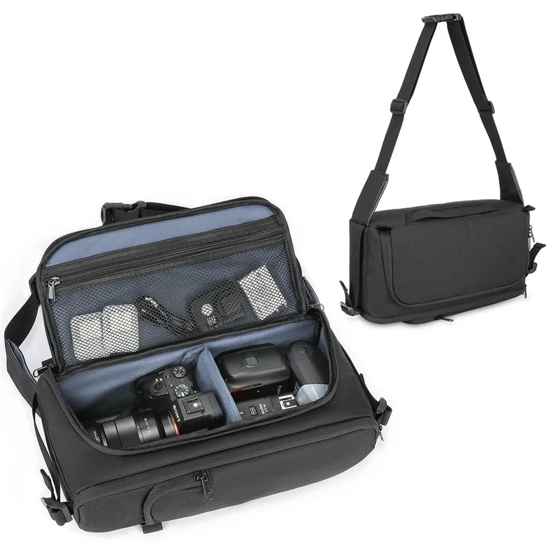 OEM Waterproof DSLR Camera Case Fashion Shoulder Bag with Video Camera Pouch Outdoor Photography Bag