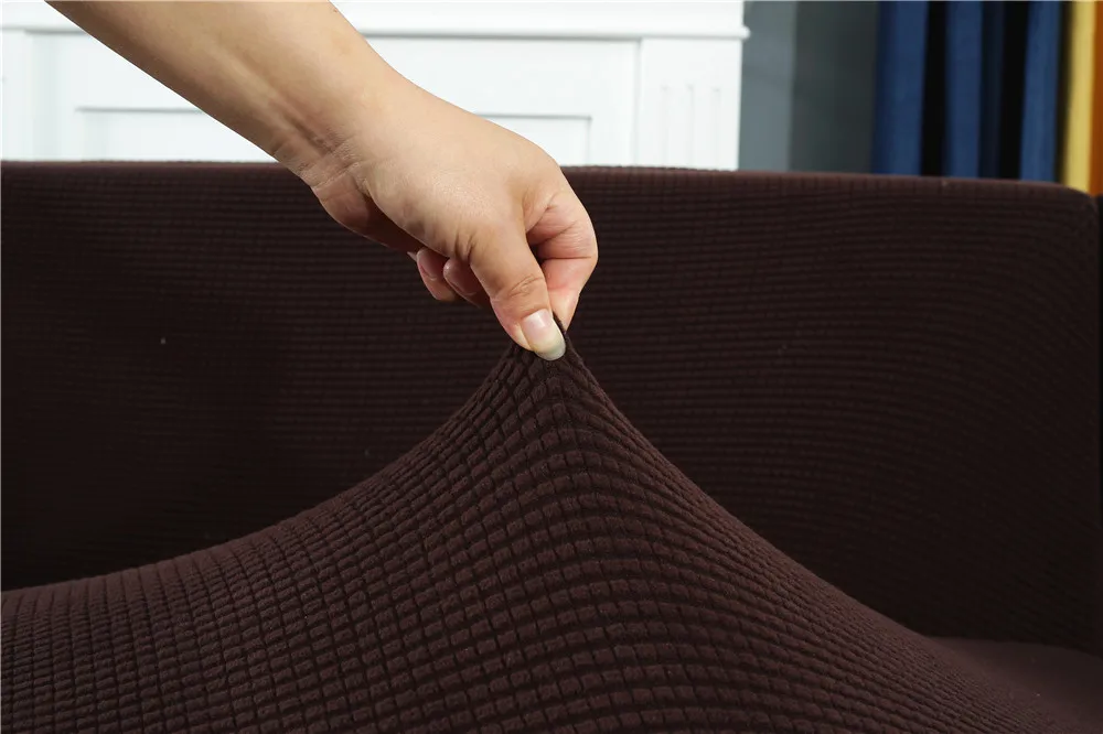 Customizable Removable Sofa Cover Modern Plain Design Waterproof Fabric Polyester Spandex for Outdoor Three-Seat Sofa Protection