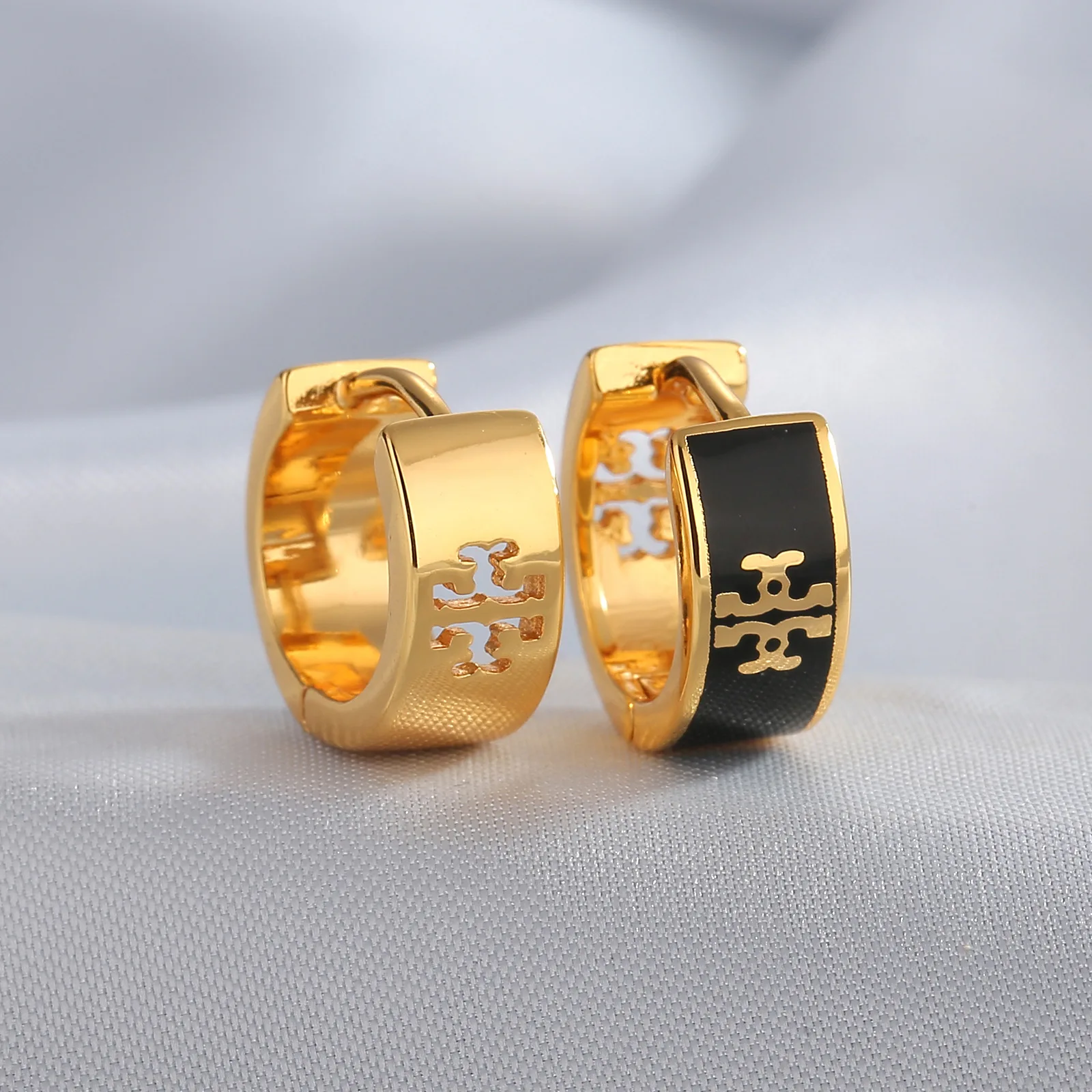 2024 New Customize High Quality Inspired Designer Copper Enamel Hoop Earring Fashion Earrings Women Gold Plated Earrings Jewelry