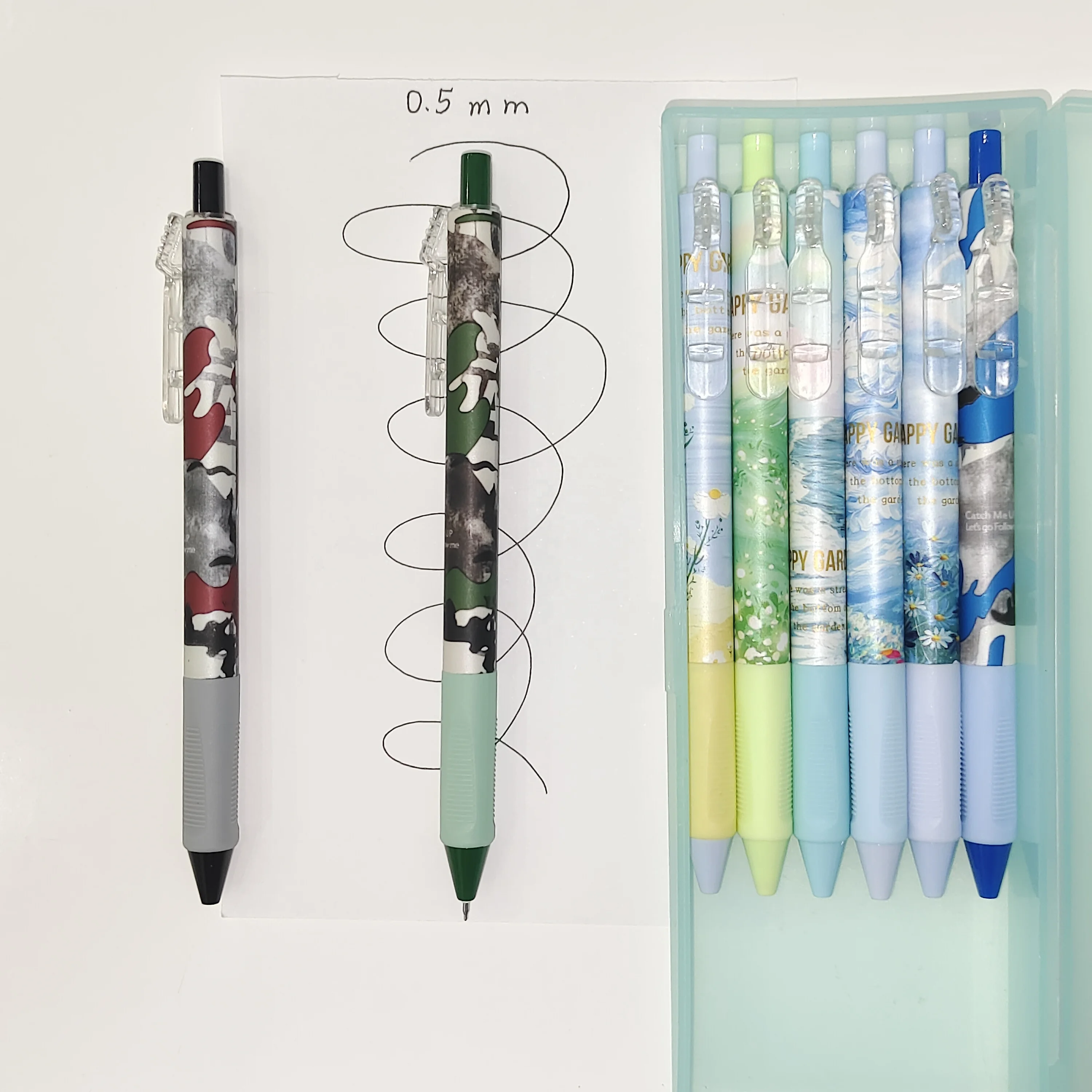 Promotional Gift Custom Design sublimation solid beautiful  soft grip Heat Transfer printing gel pen for girls pena