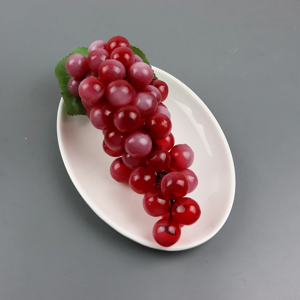 Simulated fruit and vegetable models, cabinet decorations, dance props, simulated handles, 60 large grapes, plastic