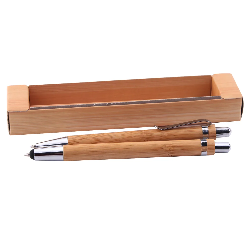 Customized logo bamboo pen with box  bamboo pen bamboo pen set