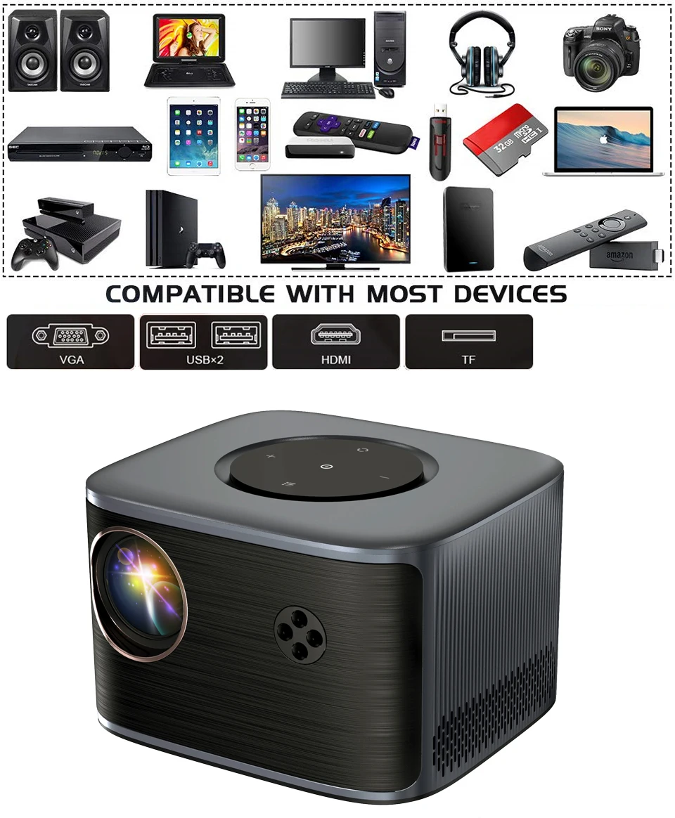 4k Mini Projectors Home Theater Beamer Durable Portable Proyector Smart Full Hd Home Cheap Screen Small LCD Light Projectors