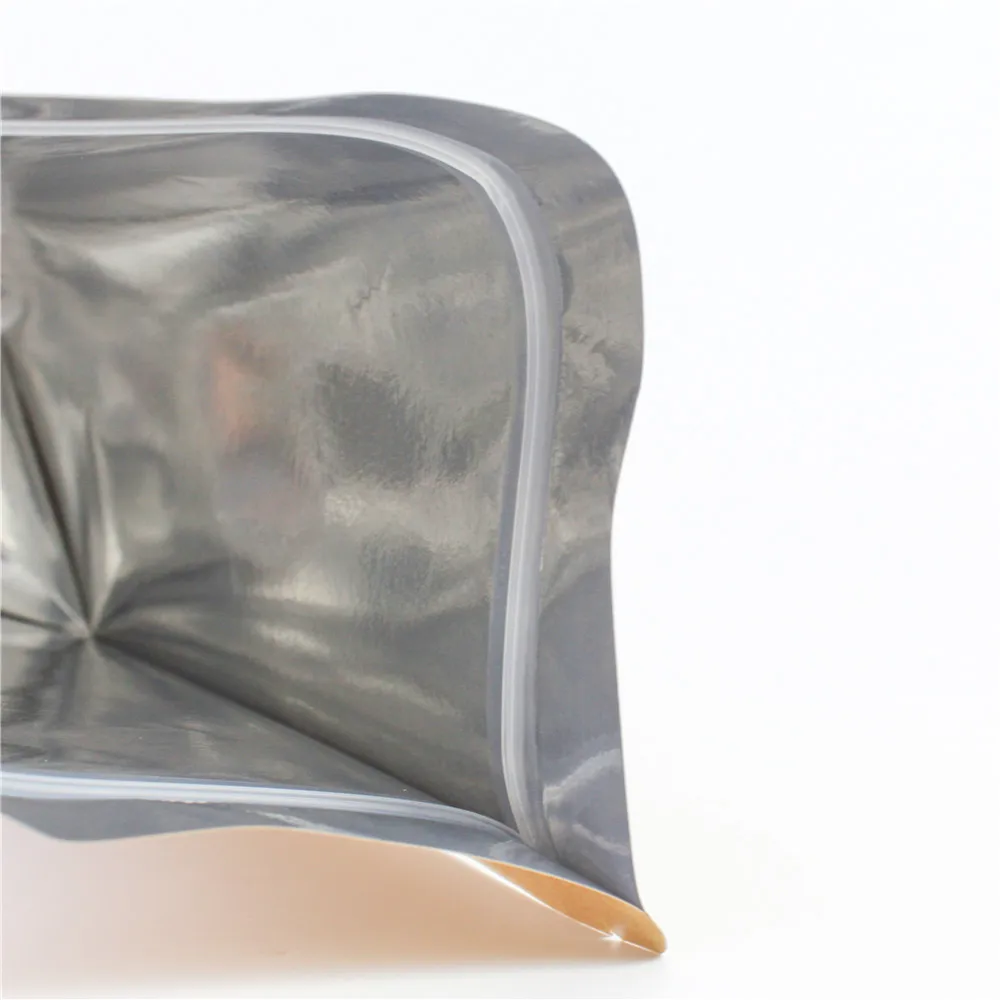 Custom printing food grade kraft paper organic chia seeds bags stand up ziplock pouch