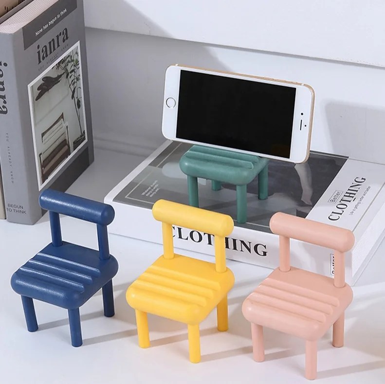 Universal Mini Chair Phone Stand Adjustable Multi-Angle Lazy Desk Stand Phone Holder Accessories for Phone Tablet