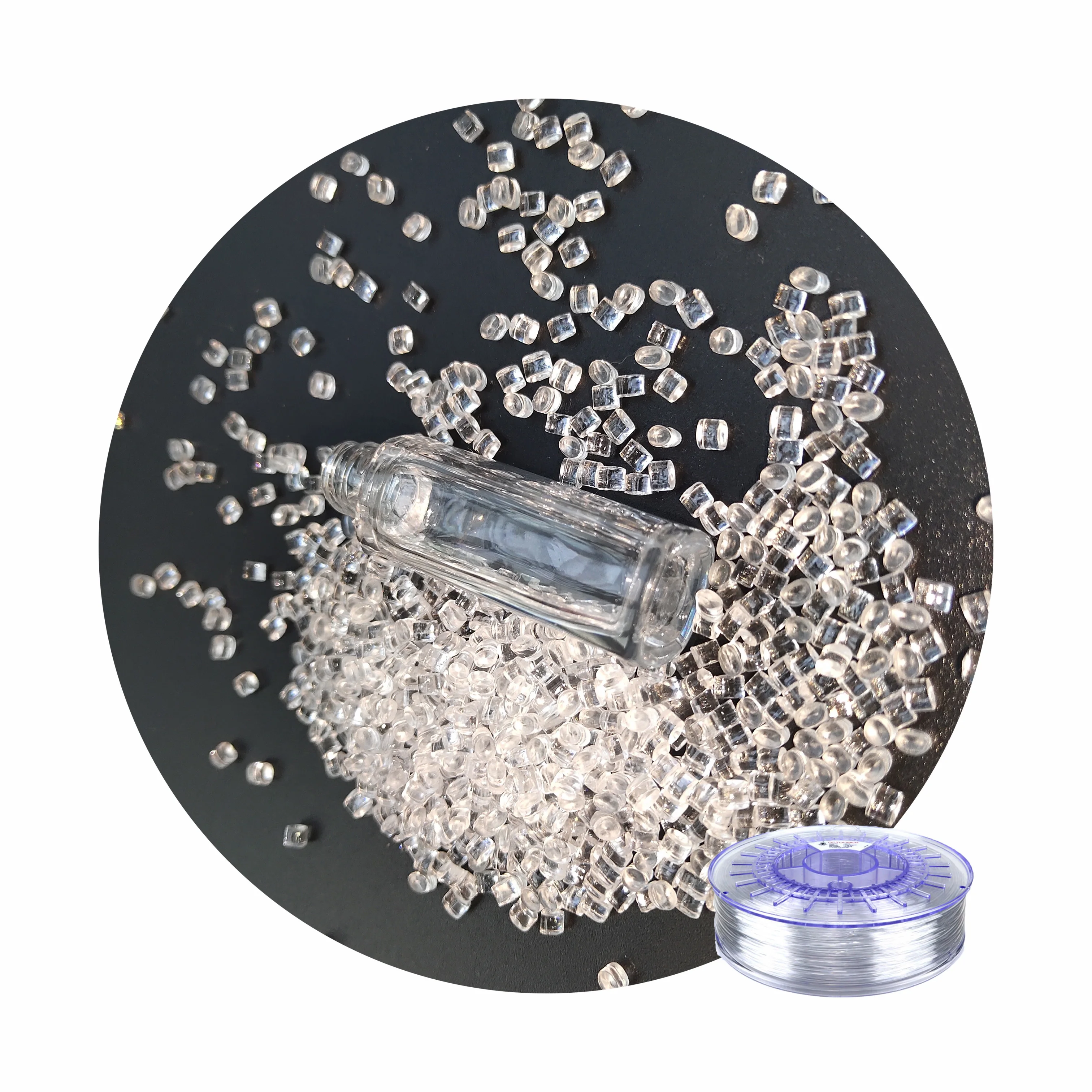 TOP Granules Glass Fiber Petg Pellets Plastic Raw Material For 3D Filament
