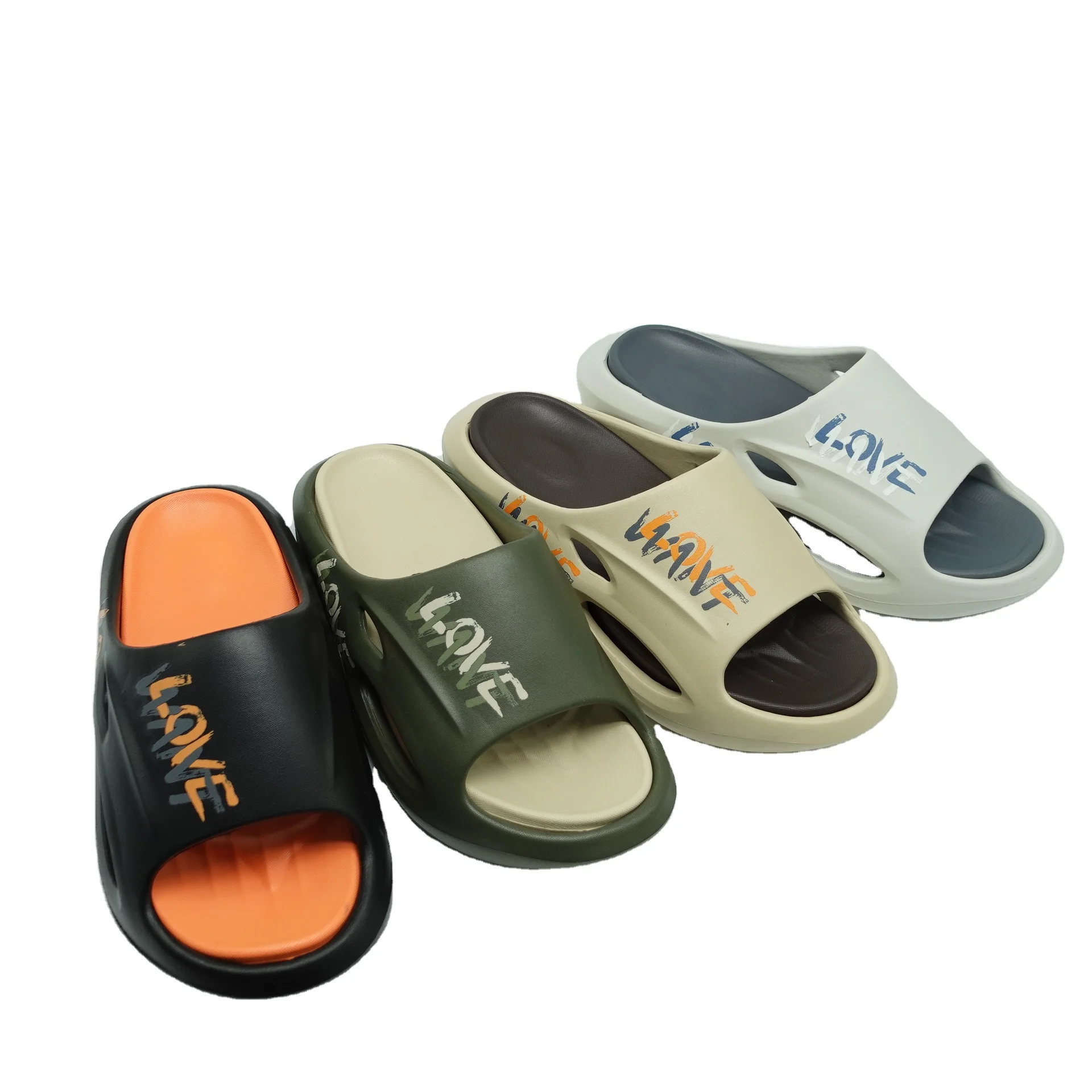 2024 HEVA Great slides Low Price Home Bathroom Slippers,Thick Sponge Sole Slippers,Pillow Soft Slides for men