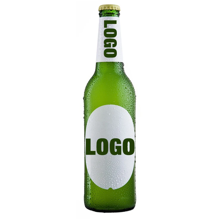 Wholesale 330ml 334 ml 400 ml 500 ml Custom Logo Size Color Beer Glass Bottle Beer Bottles with Cap