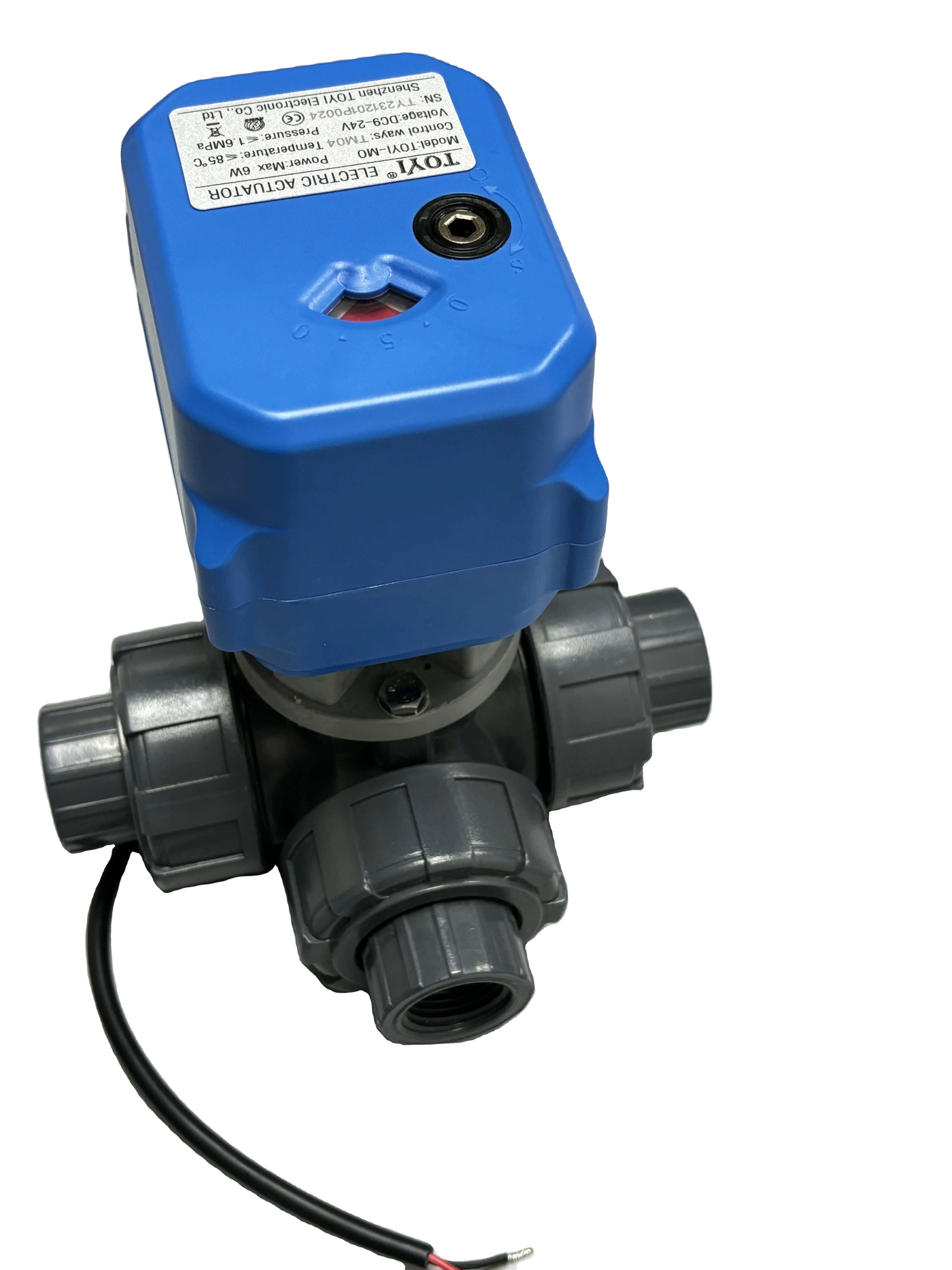 Electric UPVC Plastic Socket Ball Valve Acid Alkali Active Chemical Water Treatment General Application OEM Customizable