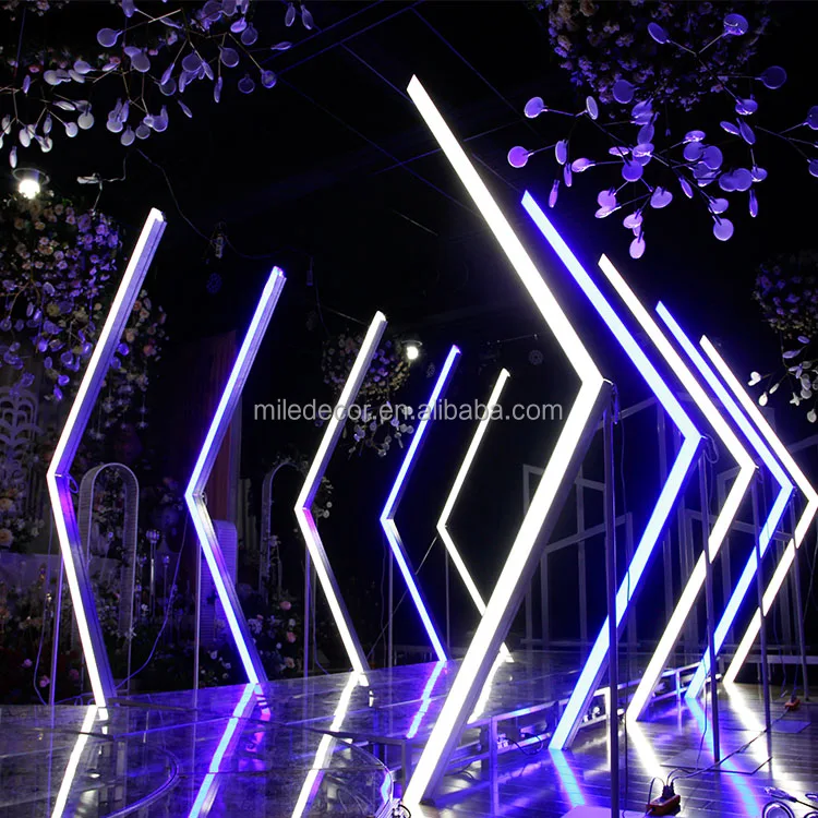 Wedding Led Metal Arch Door For Walkway Light Up Tunnel For Events Party Stage Decoration