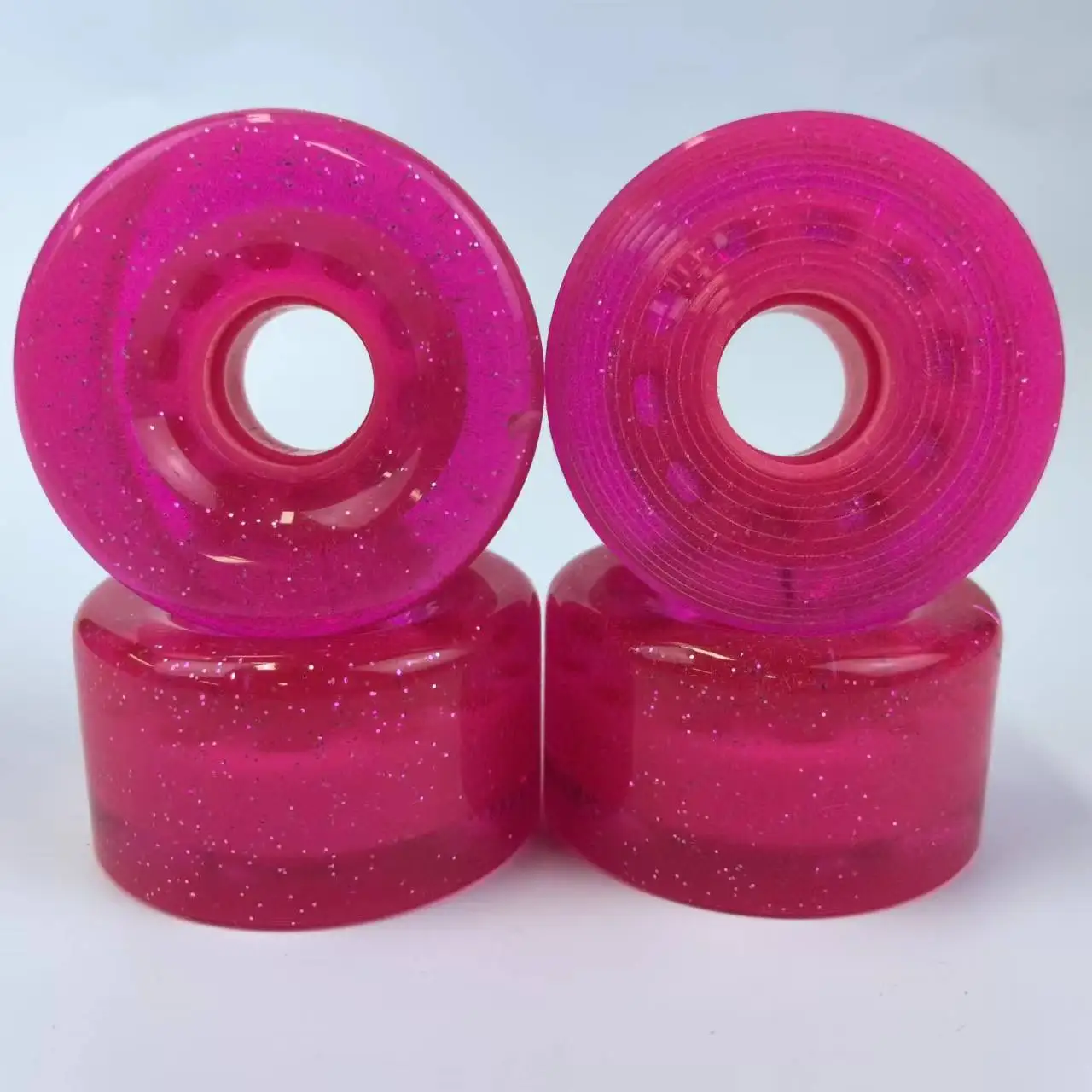 YSMLE Luminous Roller Quad Skate Wheels 65mm 62mm 58mm Flashing Longboard Wheels