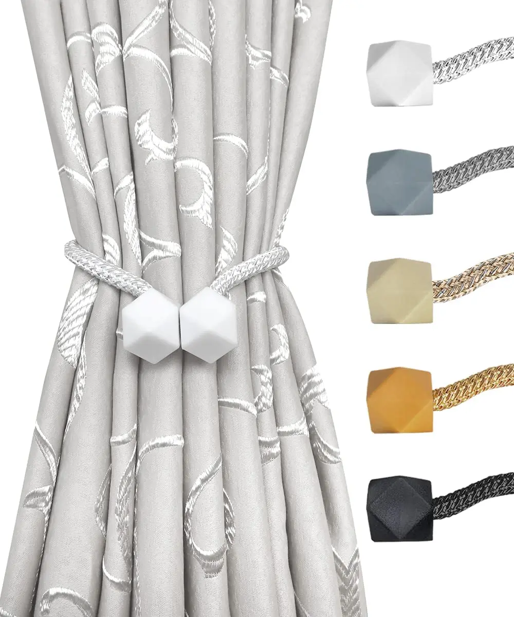 Curtain Tiebacks Magnetic 2pcs Support Wholesale Price European Convenient Drape Tie Backs Decorative Handmade Rope Holdback