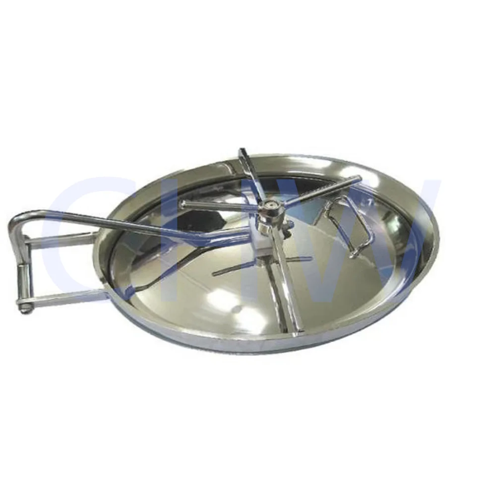 Sanitary stainless steel 304 or 316L Pressure Elliptical Hatch Tank Manhole Cover manway