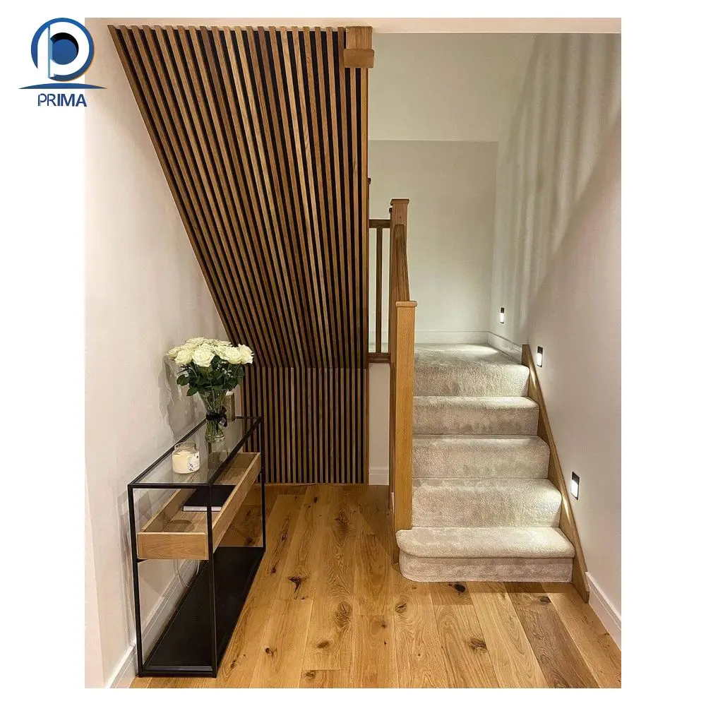 Prima Steel Wood Staircase Straight Staircase Aluminium Luxury Indoor Staircase