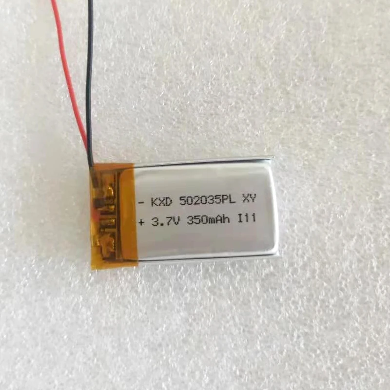 Factory Lipo battery 3.7v 300mah 400 mah 502035 li polymer battery IEC62133 502035PL 3.7 v 350mah li-ion rechargeable battery