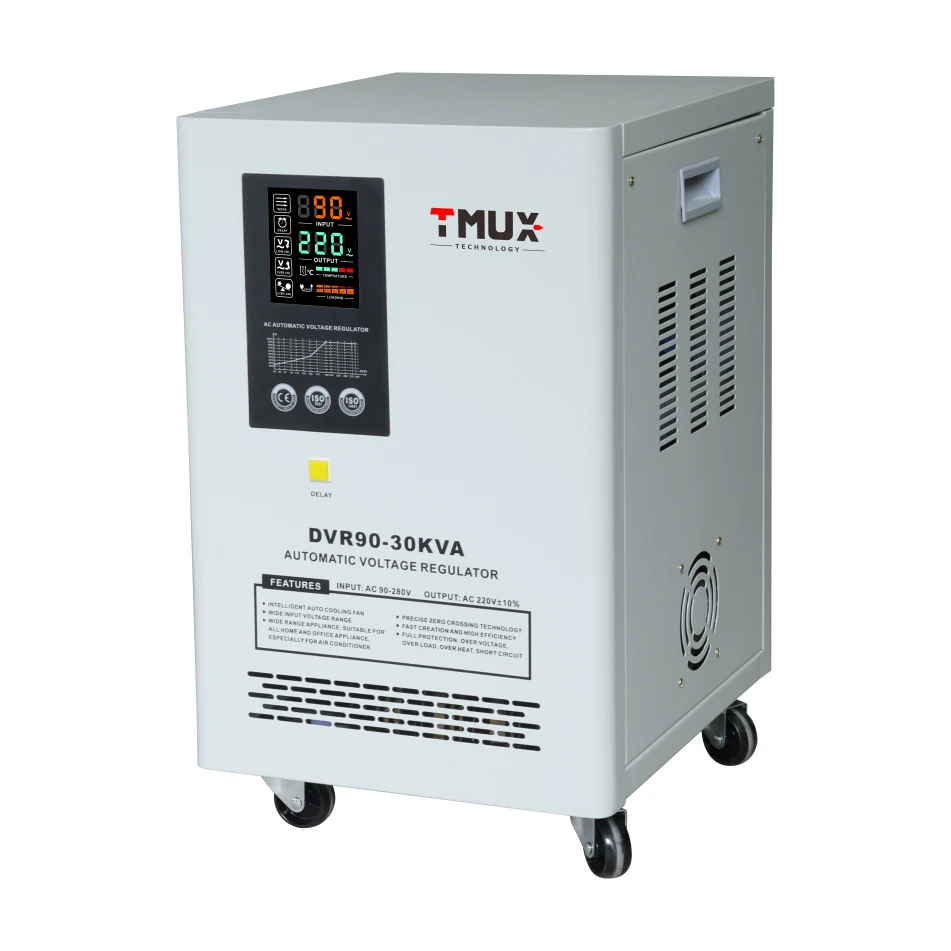 TOP 1 DVR90-30KVA Single phase relay control LED Display AC220V Automatic Voltage Stabilizer/Regulator/AVR
