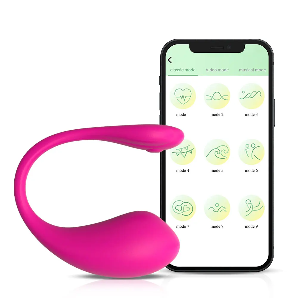 Quaige Phone APP Remote Control Women Sex Toys USB Recharge with 9 Vibration Modes Mobile Phone Controlled Vibrator
