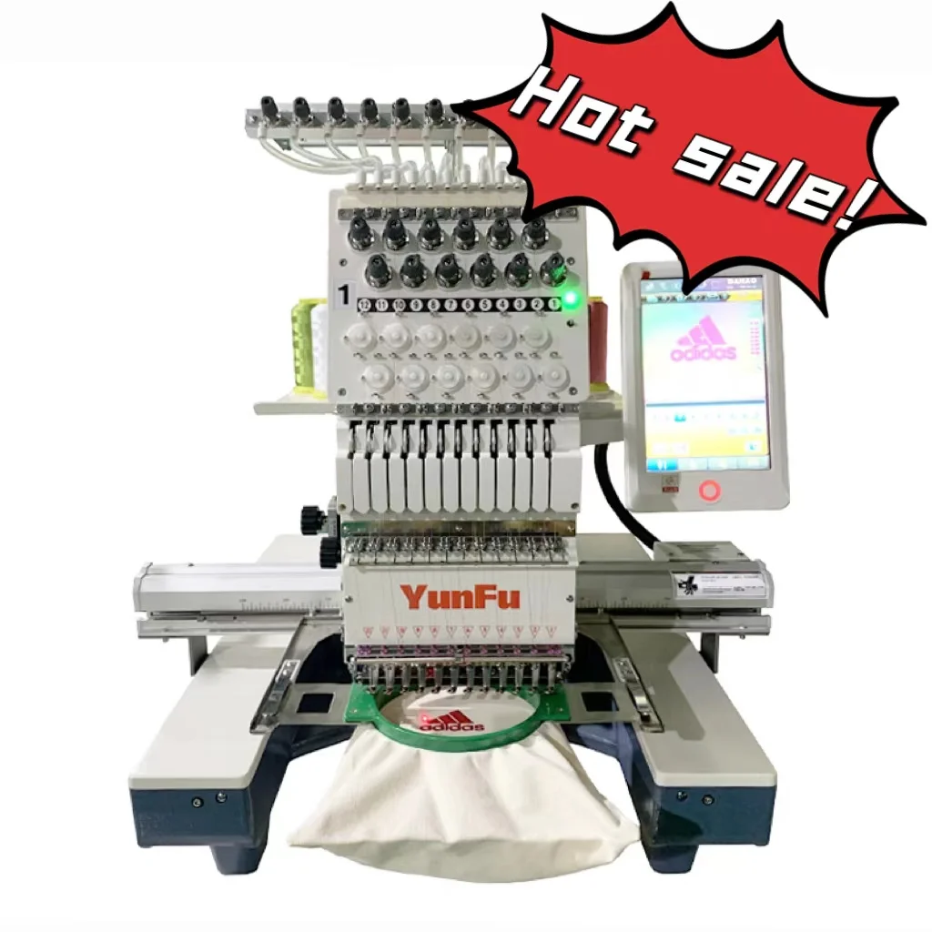 hot sale!!!single head 1200 RPM embroidery machine multi needles 350*500 mm embroidery machine