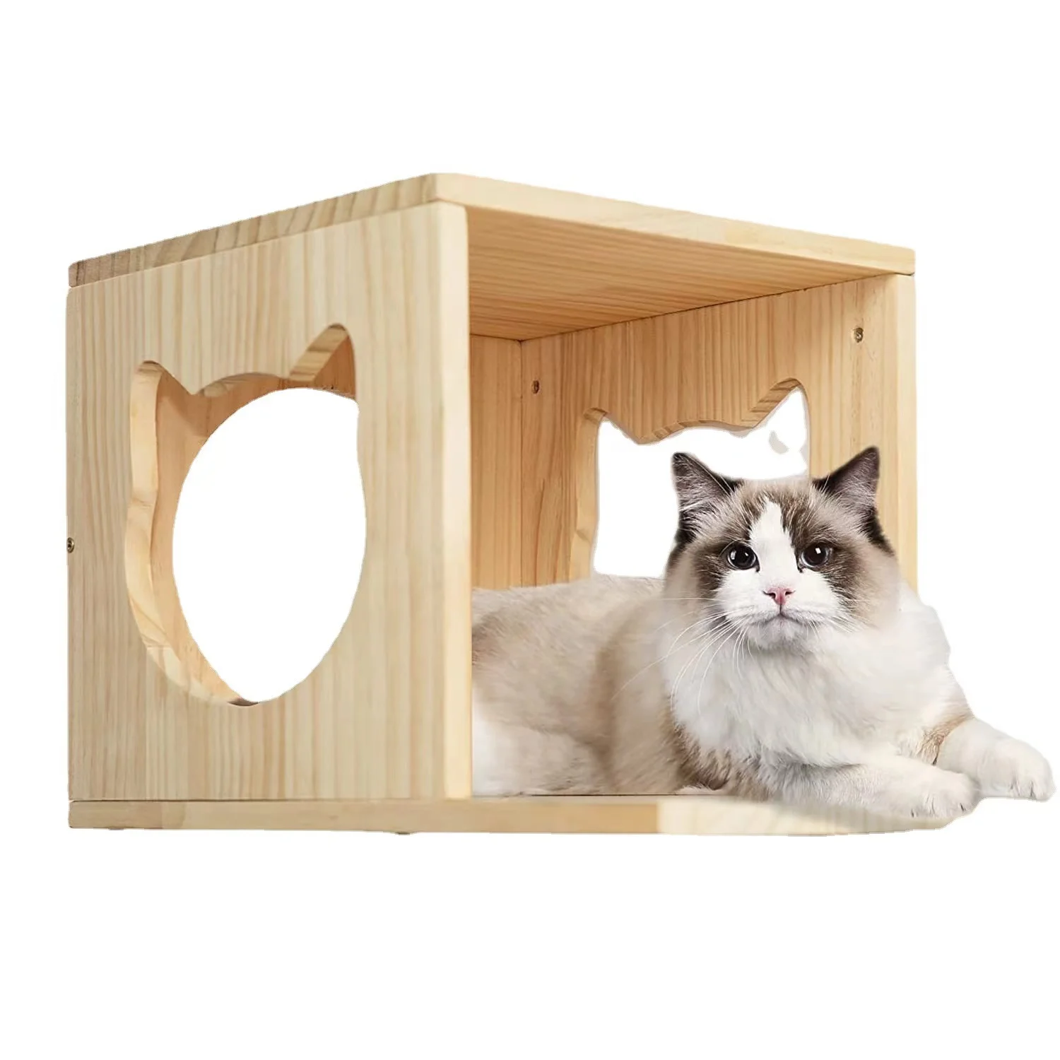 OEM factory high-quality solid wood multifunctional wall mounted cat wall climbing frame