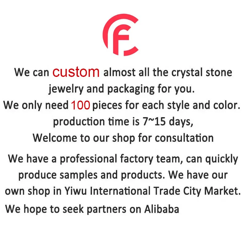 Customized natural crystal stone jewelry accessories Customized logo and packaging Customized professional links