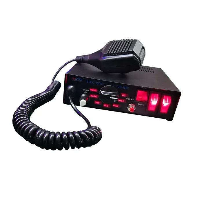 DC12V or DC24V 150W watt vehicle signal equipment security fire alarm electronic siren amplifier speakerm CJB-150F