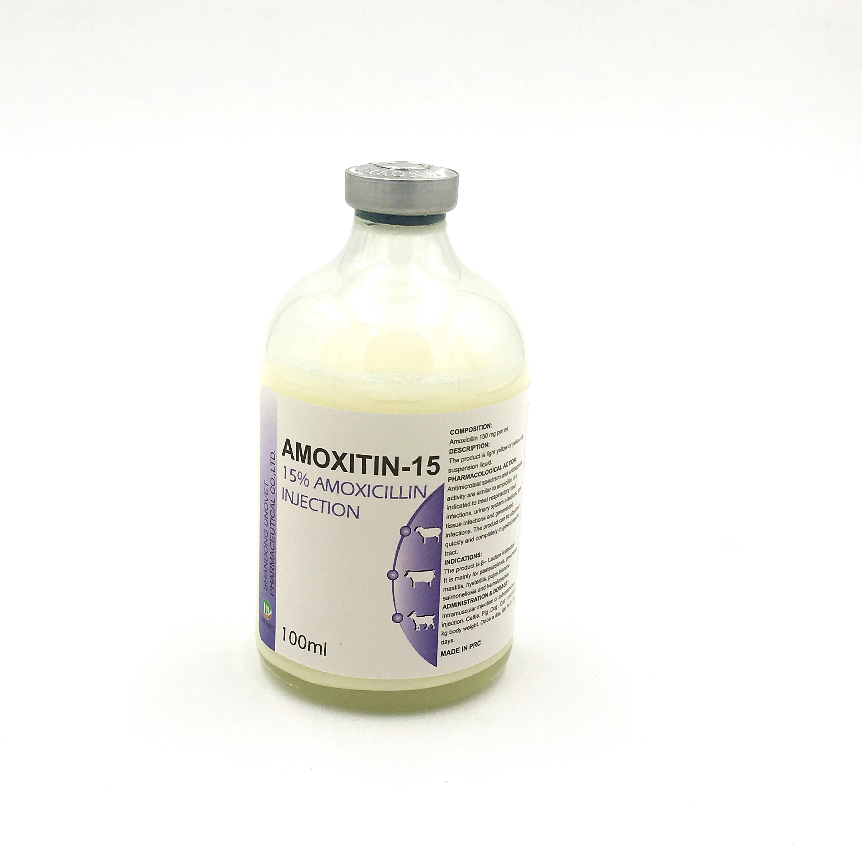 
factory supply injection amoxicillin 15% water solution 