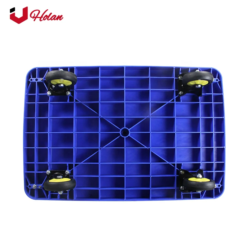 Uholan 300kg 660lb rolling utility cart 4 wheel cart platform metal trolley
