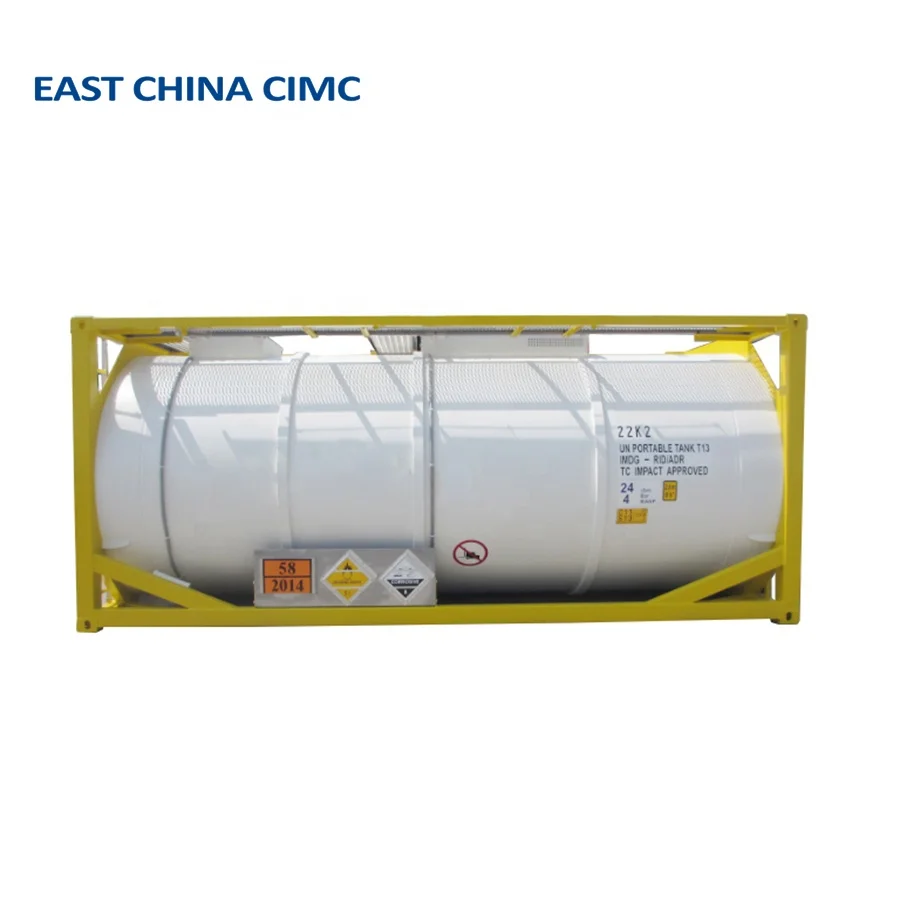 22000liters 20ft Shipping Container LNG ISO Tanker For Chemical Liquid Transport