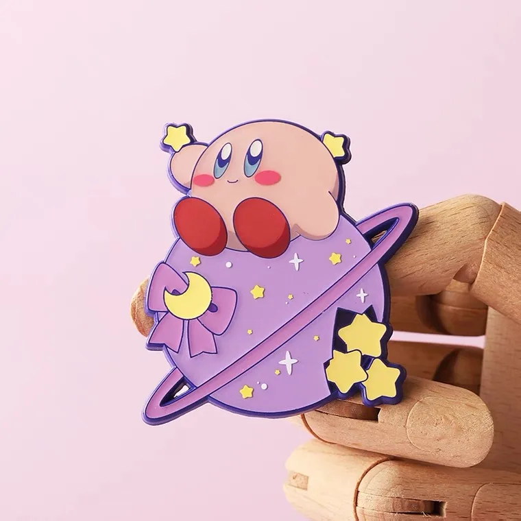 New creative cartoon Kirby craft paint badge glow in dark wholesale soft enamel pin with epoxy