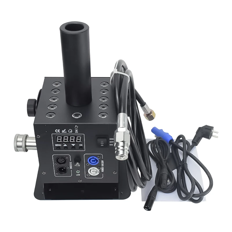 12 шт. 3 Вт RGB в 1 красочный DMX512 DJ дым светодиодный CO2 струйный туманный станок с 6 метровым шлангом для свадебной вечеринки сценический