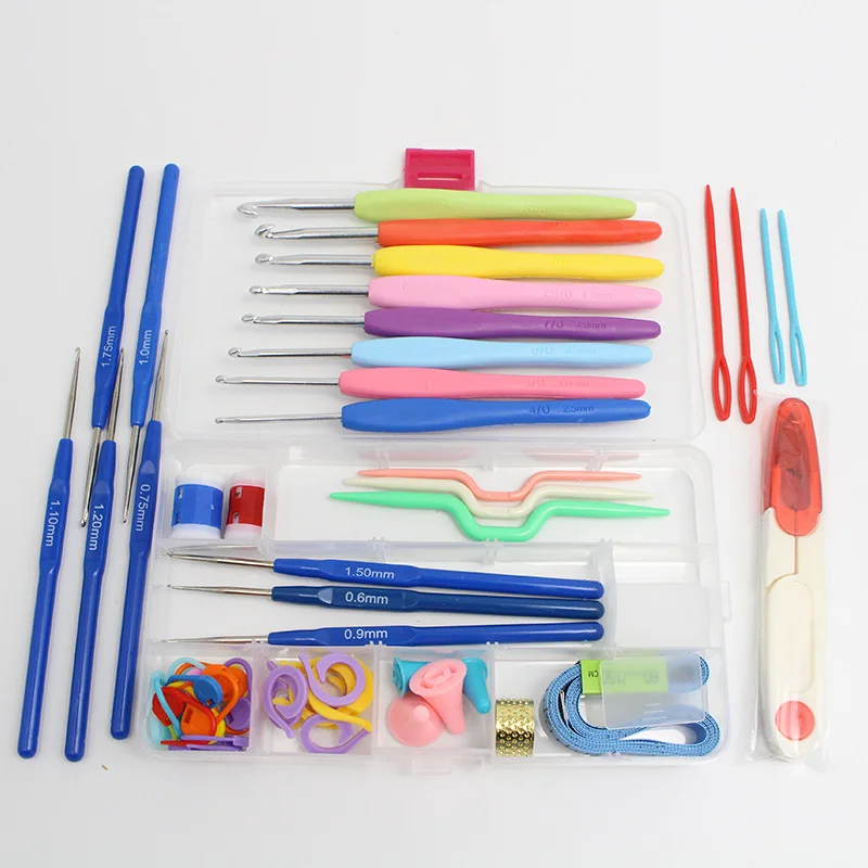 1Set Crochet Hooks Craft Sewing Tools Knitting Needles Sets With Case DIY Accessories J0102