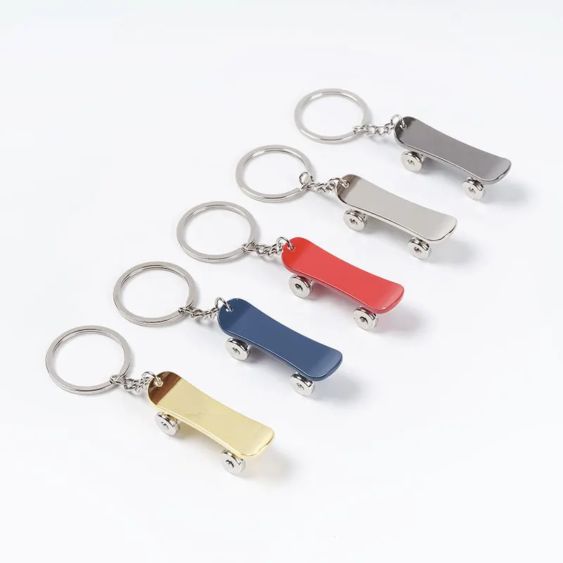 Promotional Metal Keychain Engrave Logo Fashionable Scooter Blank Metal Keychains