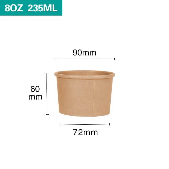 
8oz12oz 16oz 26oz 32 oz soup paper cup disposable food containers biodegradable soup bowls hot soup paper bowl 
