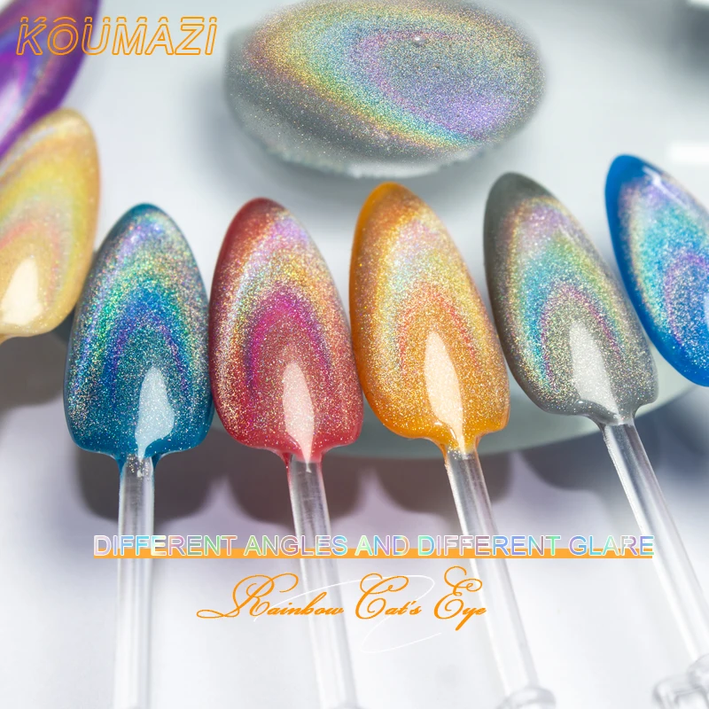 KOUMAZI 7.5ML Cat Eye Nail Gel Polish Esmalte De Uas Semi Permanente Gel Magnetic Cat Eye Nail Gel Polish Free Sample