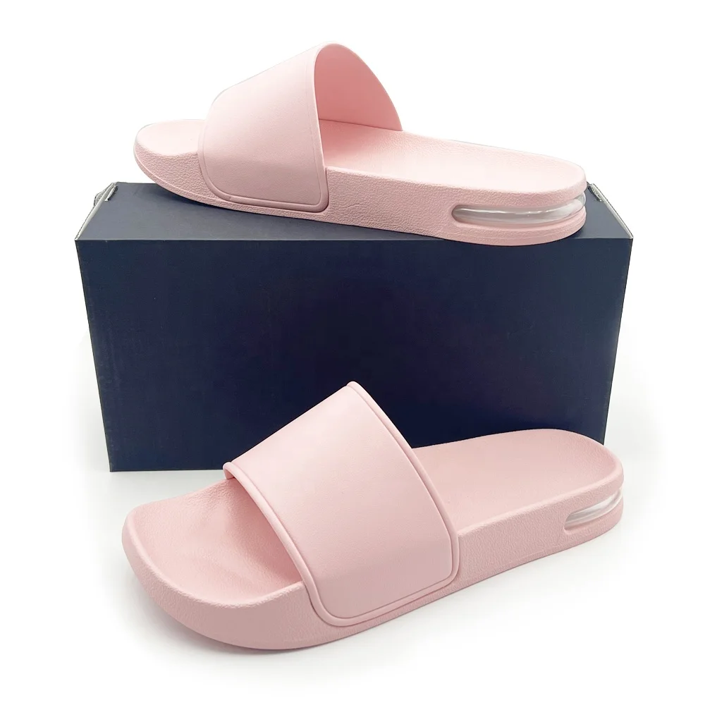 Wholesale Designer 3D Embossing LOGO Sports Air Cushion EVA PVC Flip flop Custom Slides Sandals Slippers for Men