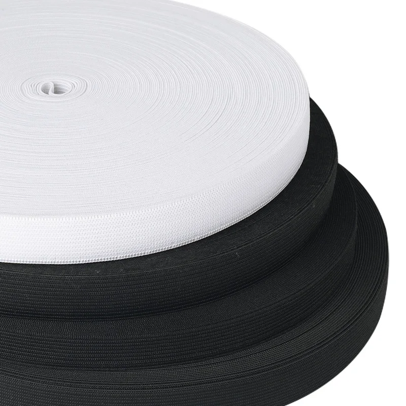 Factory Direct Sales sewing Elasticity Elastic Band Strap Webbing Knitted Custom 1 inch elastic Tape For clothing