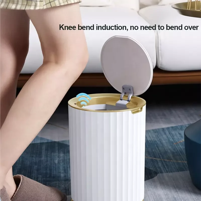 8L Plastic Smart Sensor Bin Bathroom Touchless Dustbin Automatic Sensor Bin Trash Can with Sensor