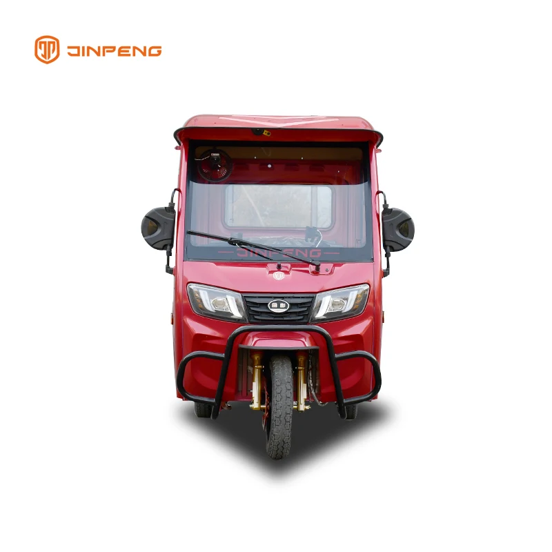 Jinpeng ЕС homologation грузовой трицикл 3 колеса 72V 2000W трехколёсный велосипед с большой ящик и закрытой кабиной