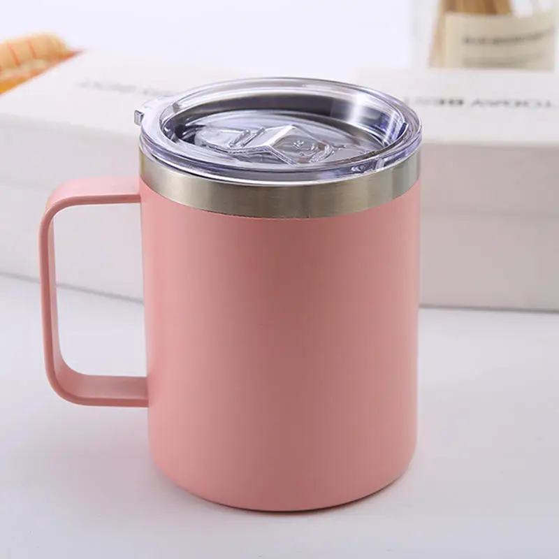 12oz 14oz Vacuum Insulated Camping Mug  with lid 304 stainless steel Travel Tumbler Cup outdoor coffee thermoses