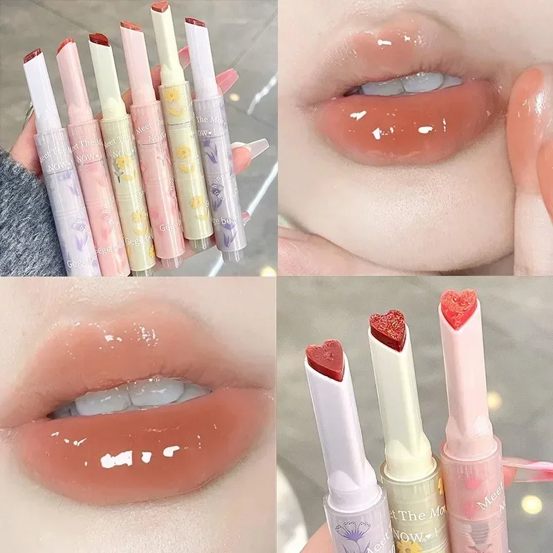 custom make up Glaze Love Heart Shape Solid makeup Lipstick Pen Lips gloss Makeup Cosmetic lip stick wholesale bulk