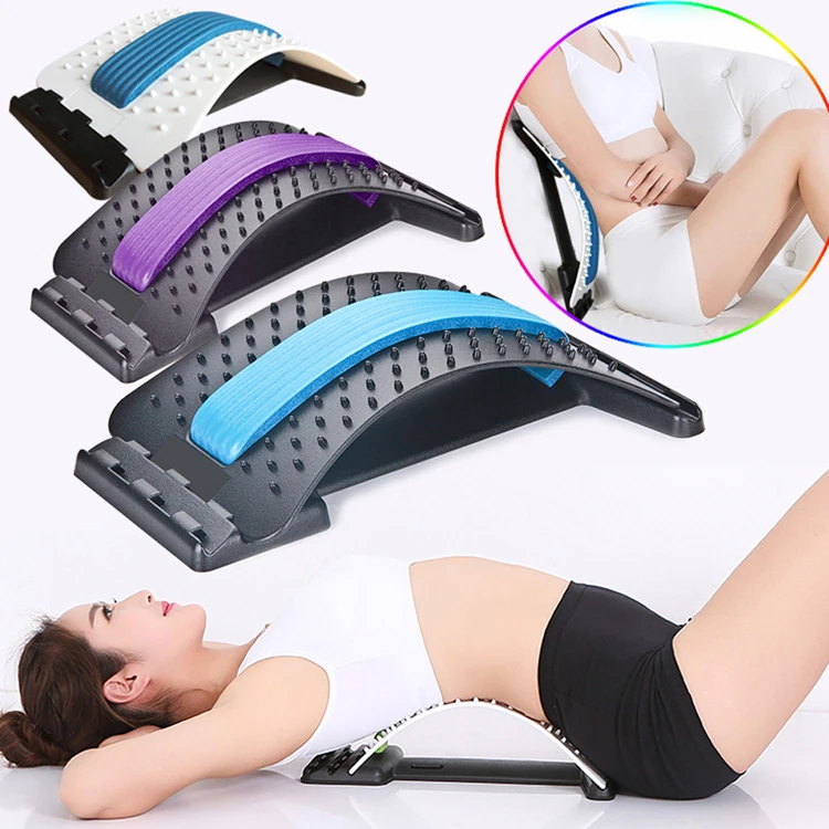 Wholesale All new material PP+NBR Manual Lumbar Traction Physiotherapy Support Back Muscle Stretcher Device Back Massager