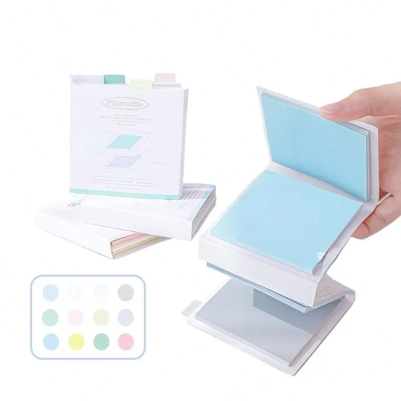 Custom Detachable Folding Organ Style Sticky Notes pad Creative Colorful Student memo pad large capacity stationery 120sheets