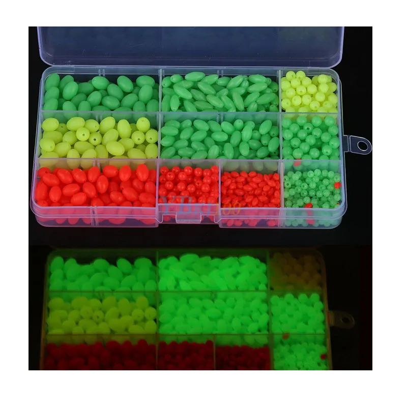 Artificial Fishing Lure Egg Beads 1000pcs Oval Round Soft Luminous Fishing Beads