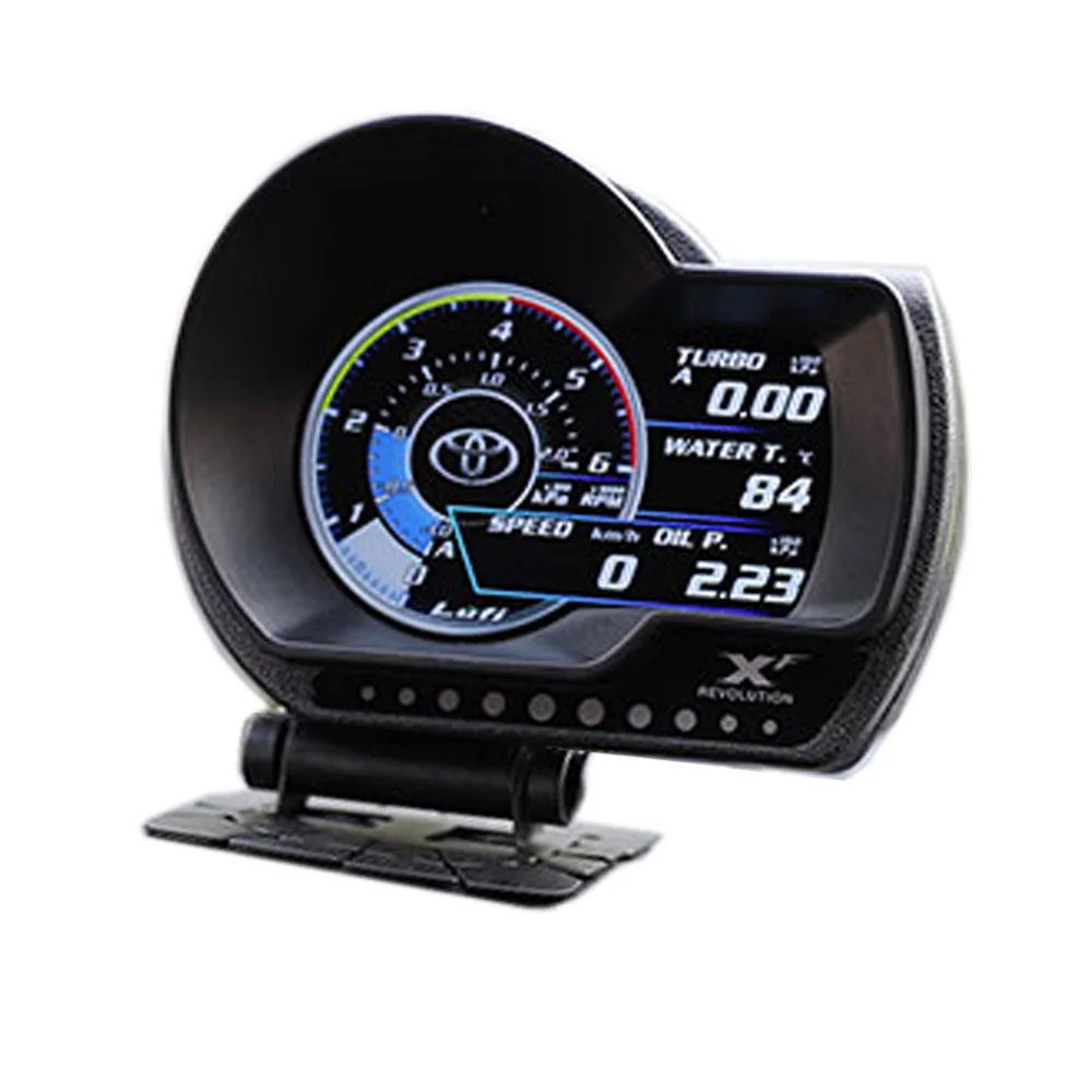 OBD2 Lufi XF Boost Water Temp Car Gauge Digital Oil temp Speed Tachometer Ext Temp Volts Alarm Clock Multifunction Meter
