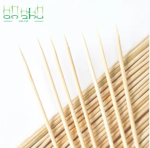 Bamboo skewers 100% pure environmentally friendly disposable round bamboo barbecue flat skewers