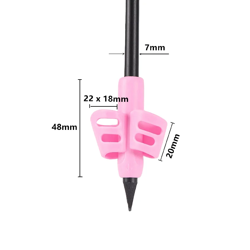 Hot sale 3pcs Children Writing Pencil Pen Grips Holder StudentsPractice Silicone Pen Aid Posture Correction Device for Kids